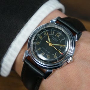 Vintage watch Rodina: Black watch, Wristwatch