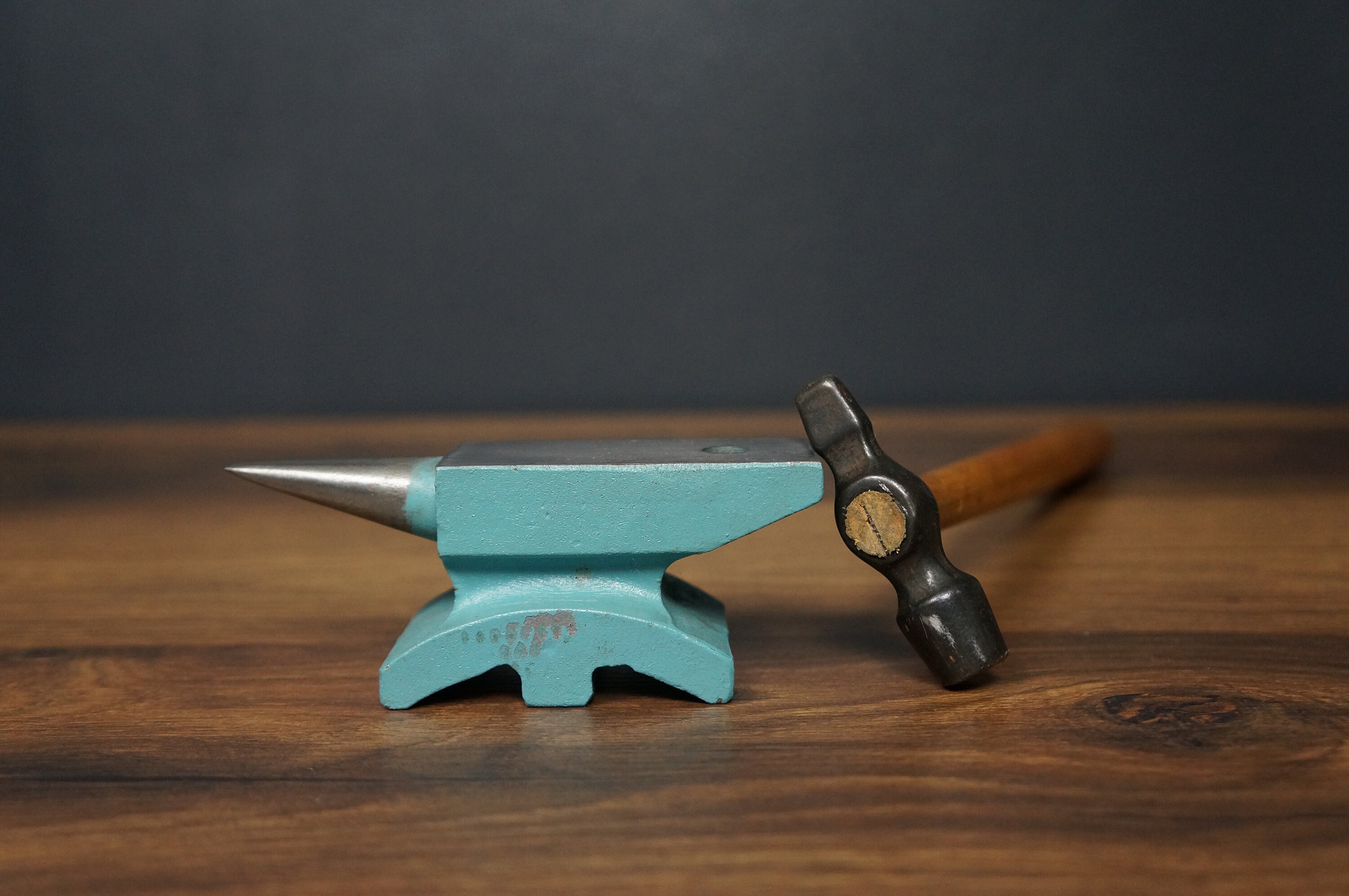 Vintage Miniature Metal Anvil With Hammer: USSR Tool - Etsy