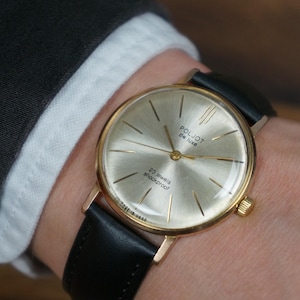 Vintage Poljot USSR Mechanical Watch - 1970s Men&#39;s Wristwatch