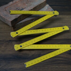 Measuring tape, Folding ruler, Ruler, Wooden ruler, Knitting ruler, Rulers, Hand tools, Measuring, tools, Vintage tools, Workshop vintage