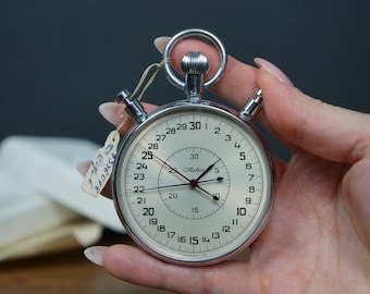 Cronometro Slava Split vintage dell'URSS - Timer sportivo meccanico