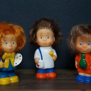 Vintage rubber doll, cartoon USSR, vintage dolls, dolls, dolls USSR, rubber doll, old doll