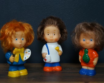 Vintage rubber doll, cartoon USSR, vintage dolls, dolls, dolls USSR, rubber doll, old doll