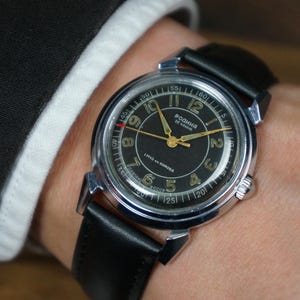 Vintage watch Rodina: Black watch, Wristwatch