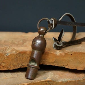 whistle, antique whistle, antique scroll, English whistle, vintage whistle, whistle fire, pub decor, metal whistle, militaria
