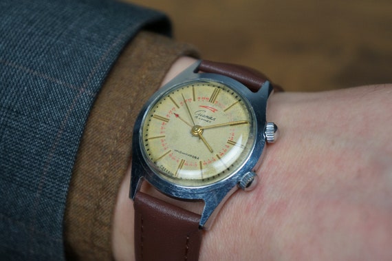 Watch, Poljot watch, Alarm clock retro, Mens wrist