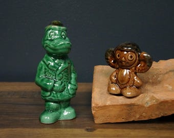 希少なチェブラーシカとワニのゲーナ、シャポクリャク作。ポストカード