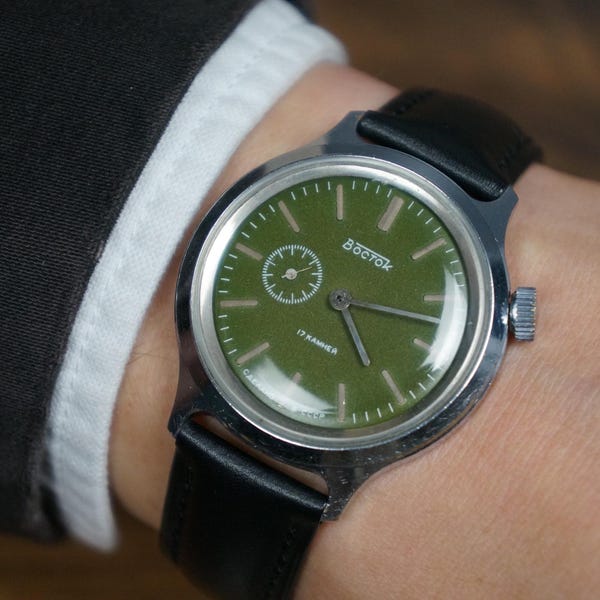 Retro watch, Fashion watch, Vostok watch, Art deco watch, Boys watches, Green watch, Men's watches, Old watches, Soviet watches, Ussr watch