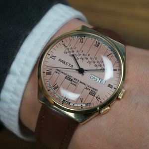 Mens gifts,Raketa watch,Red watch,Hippie watch,Wristwatches,Vintage watch,Ussr watch,Unique watches,Rare watches,Old watches,Boy watch