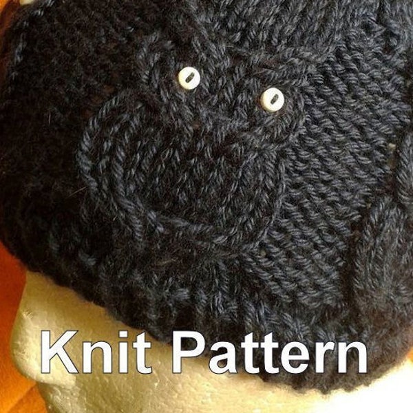 7 Owl Beanie Hat Knit Pattern