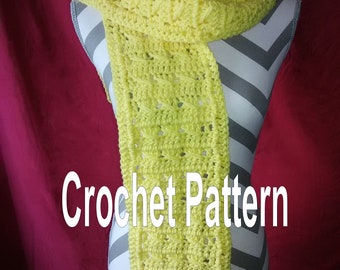 Cross-Over Stitch Crochet Scarf Pattern