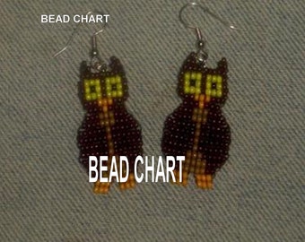 The Owl Seed Bead Earring Chart