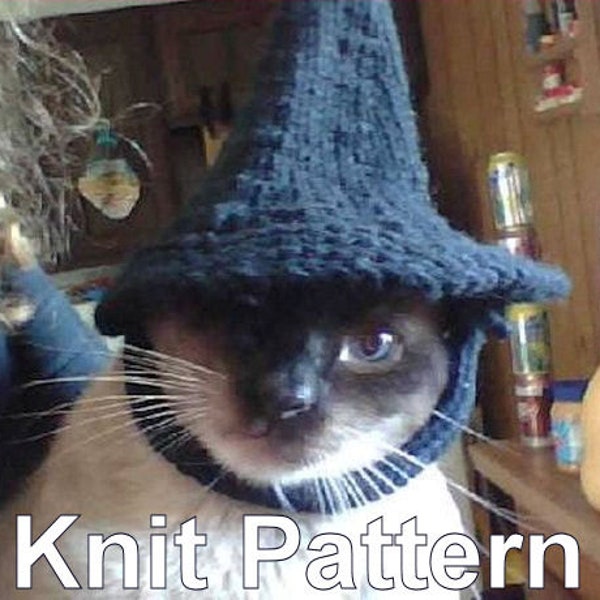 Witch Hat for Pets knit pattern