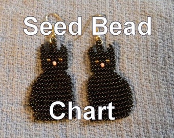 The Cat Seed Bead Earring Chart
