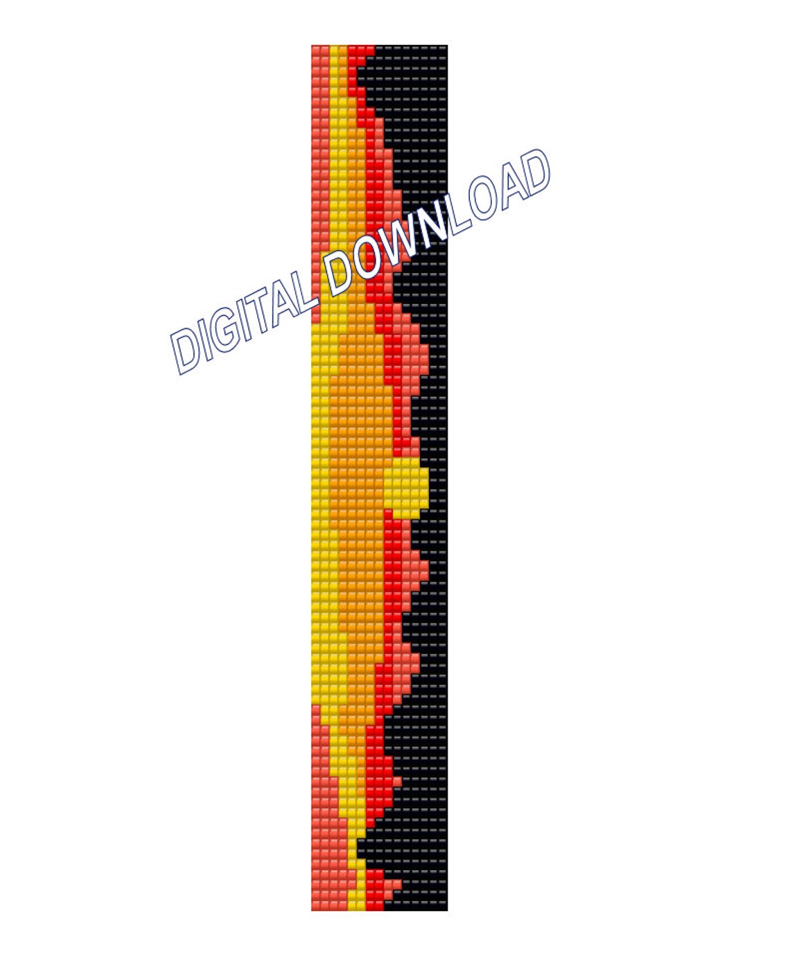 Sunset in the Mountains Seed Bead Loom Pattern Cuff Style Etsy