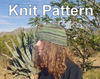 Basic Relaxed Fit Hat with Suspended Bind Off Knit Pattern