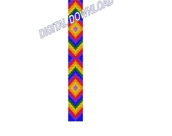 Colors Number 3 Bead Loom Bracelet Pattern