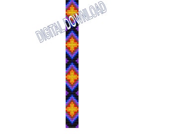 Colors Number 1 Bead Loom Bracelet Pattern