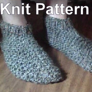 Patrón de punto de pantuflas para hombre súper voluminosas