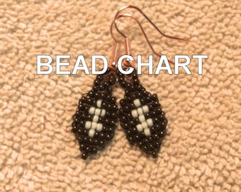 Football Seed Bead Earring Chart
