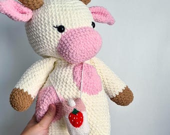 Mama Strawberry Cow: Strawberry Milk Cow Plush