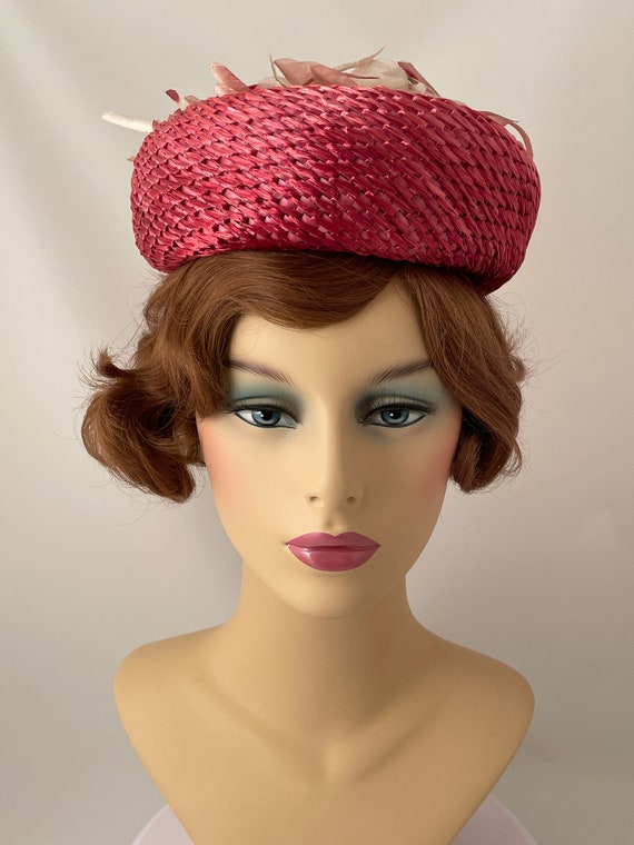Ladies vintage hat, 1960s hat, 1960s floral hat, … - image 2