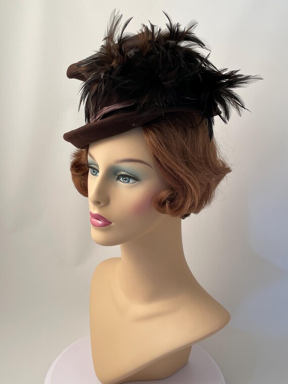 Vintage hat, 1940s vintage hat, 1940s hat, 1940s … - image 1