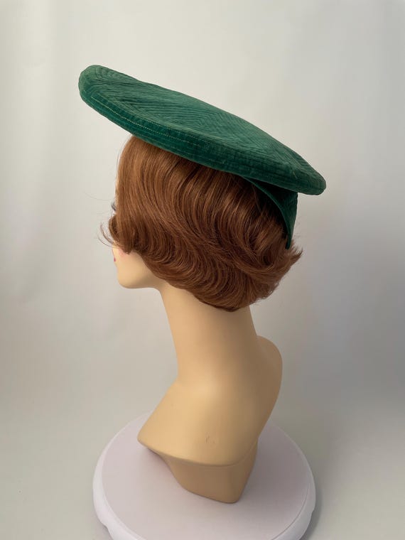 Ladies 1940s hat, 1940s halo hat, 1940s green hat… - image 7