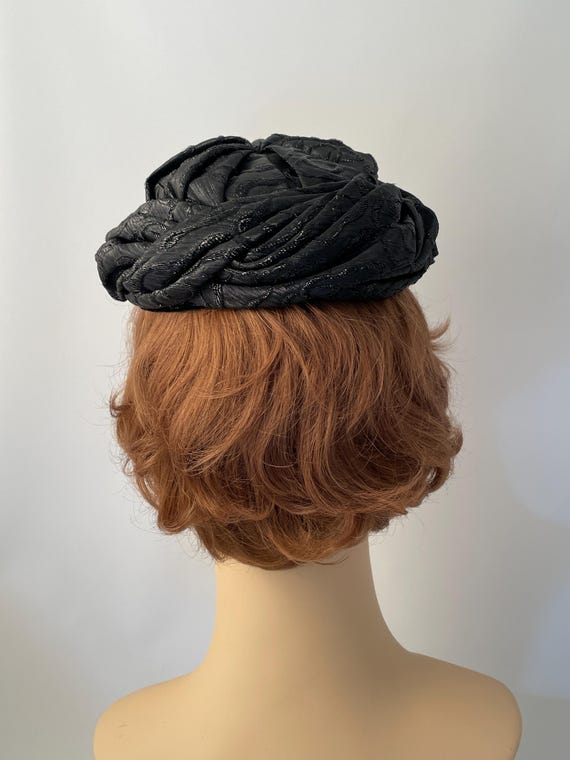 Lilly Dache hat, 1950s hat, 1950s black hat, 1960… - image 4
