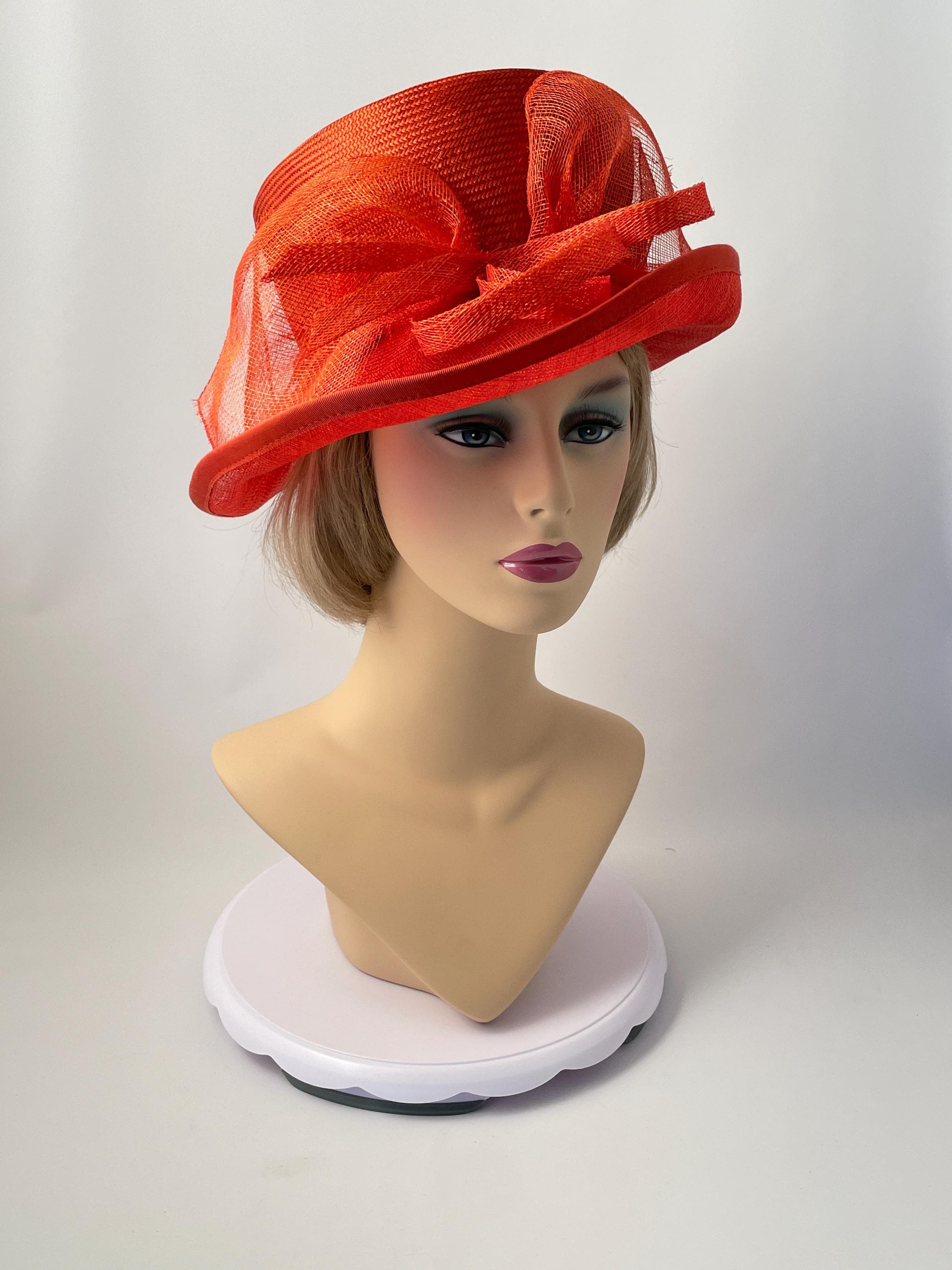 NWT Shades of Red 2 in 1 Beautiful‎ Tea Church Hat Ladies Red Church Hat - Etsy main image 4