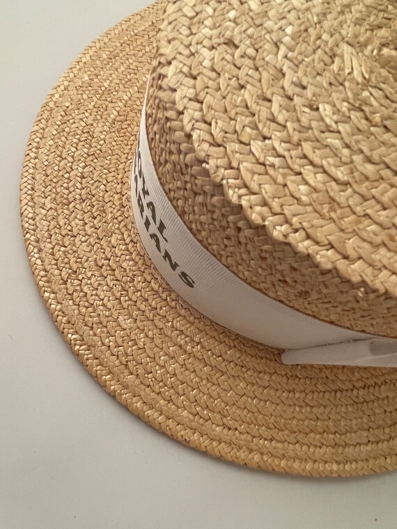 Vintage boater hat, Men's boater hat, Straw boate… - image 9