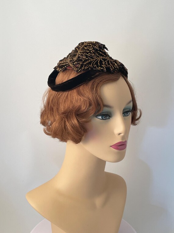 Vintage hat, 1950s cocktail Gem