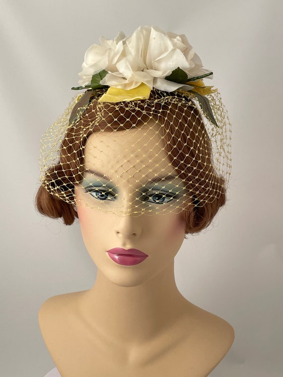 Ladies vintage hat, 1960s veil hat, 1960s hat, Ve… - image 2