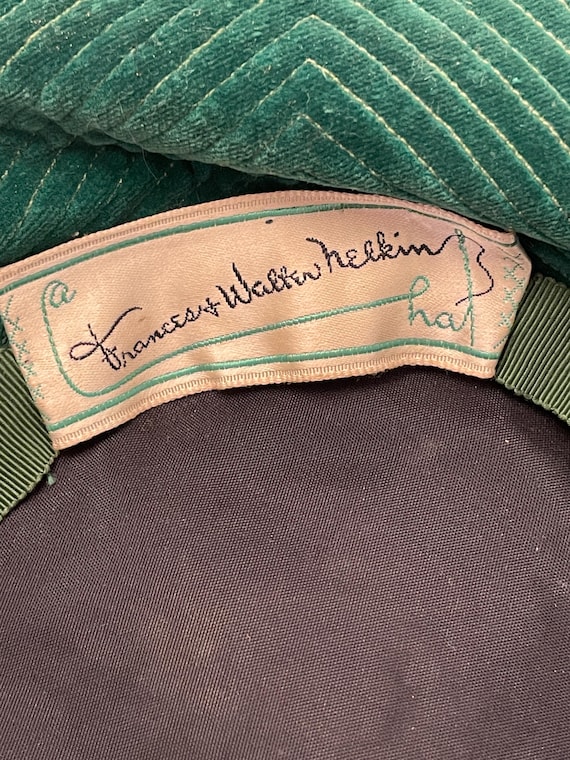 Ladies 1940s hat, 1940s halo hat, 1940s green hat… - image 16