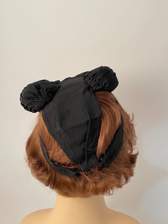 Ladies 1940s hat, 1940s black hat, 1940s vintage … - image 4