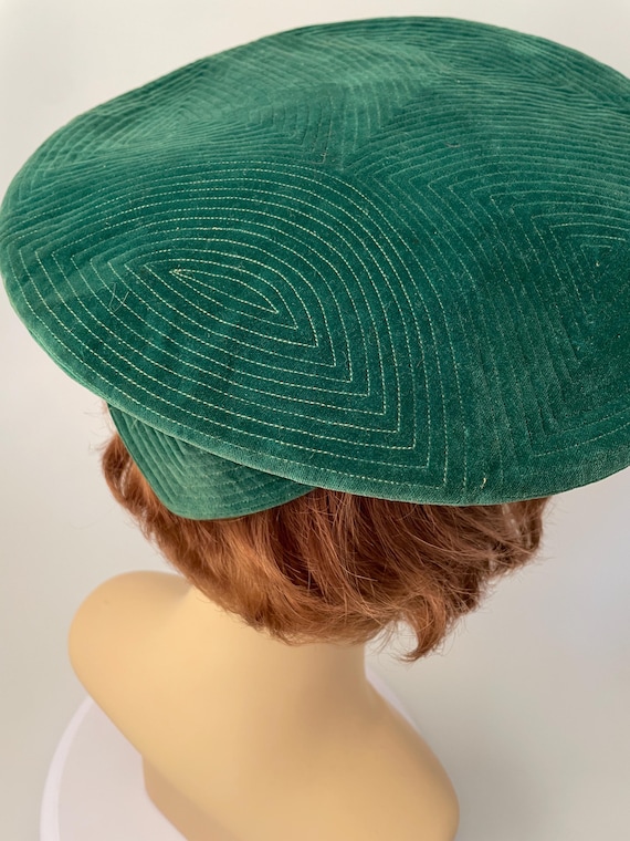 Ladies 1940s hat, 1940s halo hat, 1940s green hat… - image 10