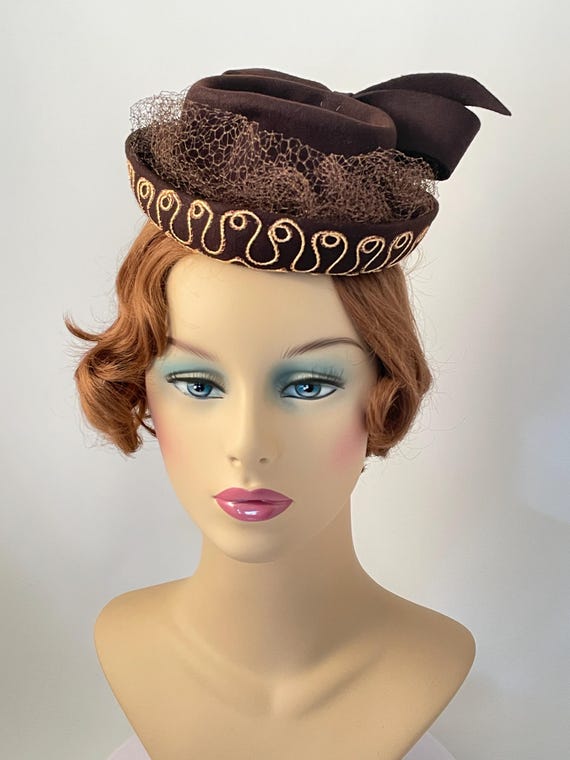 Ladies 1940s hat, Ladies vintage hat, 1940s hat, … - image 2