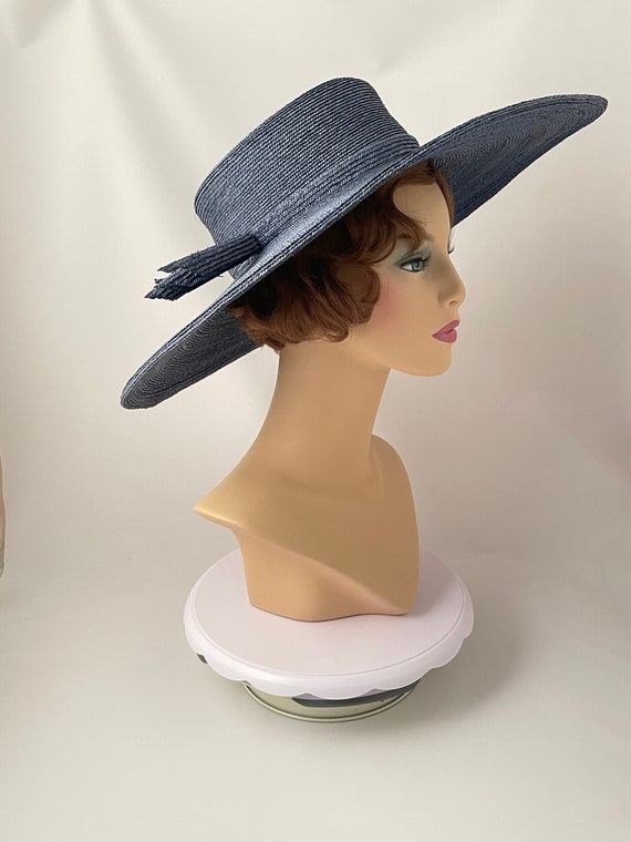 Ladies vintage hat, large brim hat, Derby hat, Hig