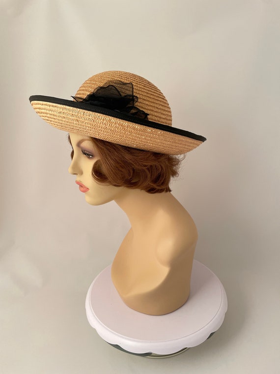 1940s Straw Hat 1930 S Summer Hat Vintage Boater Hat … Gem