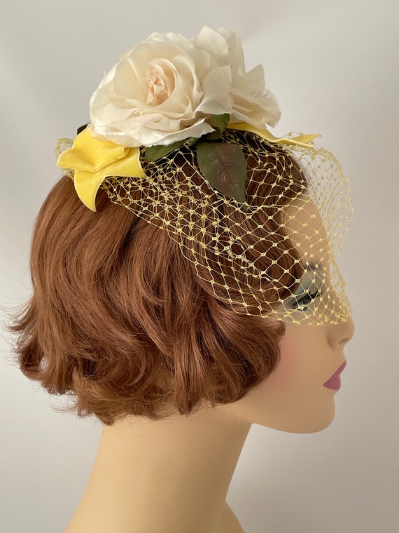 Ladies vintage hat, 1960s veil hat, 1960s hat, Ve… - image 5