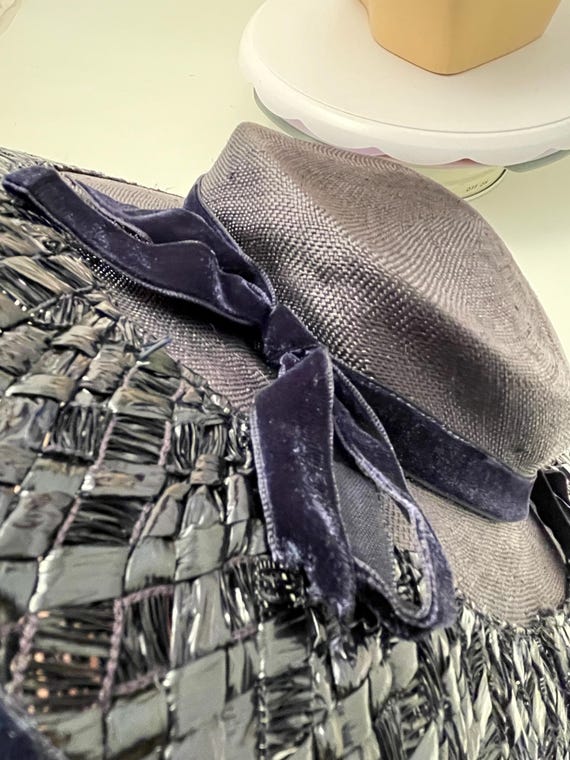 Ladies 1940s hat, 1940s vintage hat, 1940 blue ha… - image 7