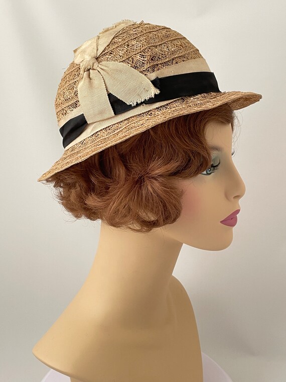 1920s vintage hat, 1920s ladies straw hat, 1920s … - image 6