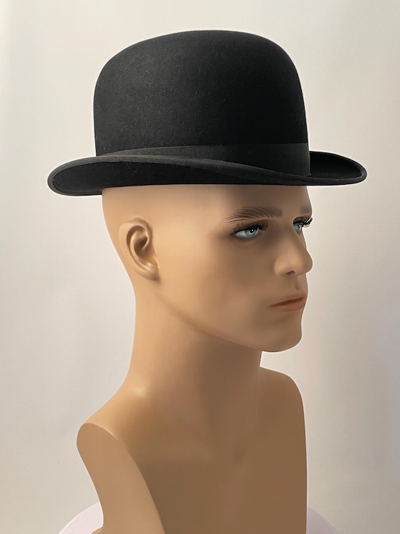 Men's vintage hat, 1900s vintage hat, 1900s bowler hat, Men's bowler hat, 1800s bowler hat, Edwardian bowler hat, Men's Edwardian hat