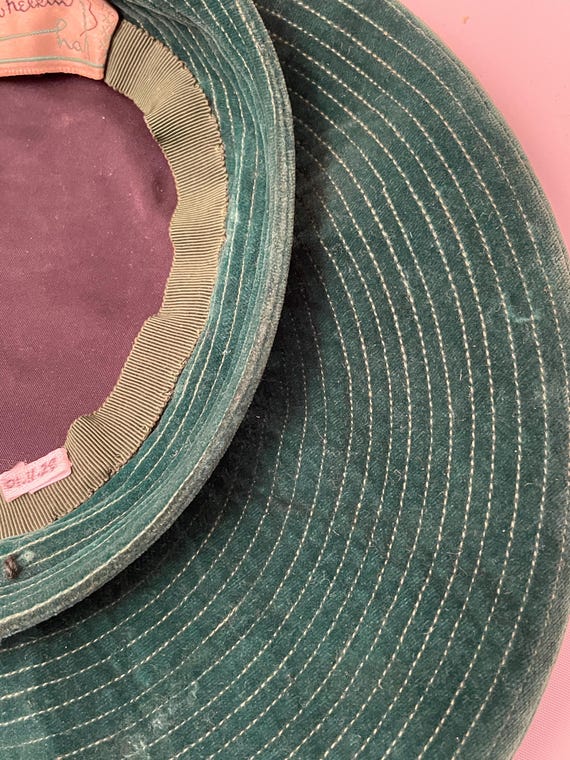 Ladies 1940s hat, 1940s halo hat, 1940s green hat… - image 17