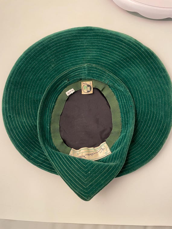 Ladies 1940s hat, 1940s halo hat, 1940s green hat… - image 13