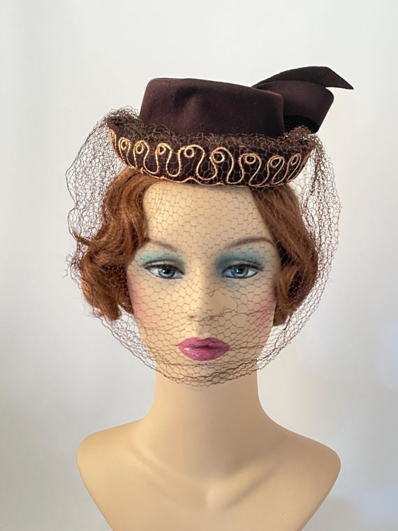 Ladies 1940s hat, Ladies vintage hat, 1940s hat, … - image 3