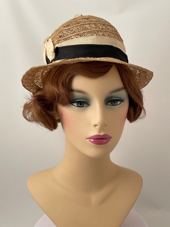 1920s vintage hat, 1920s ladies straw hat, 1920s … - image 2