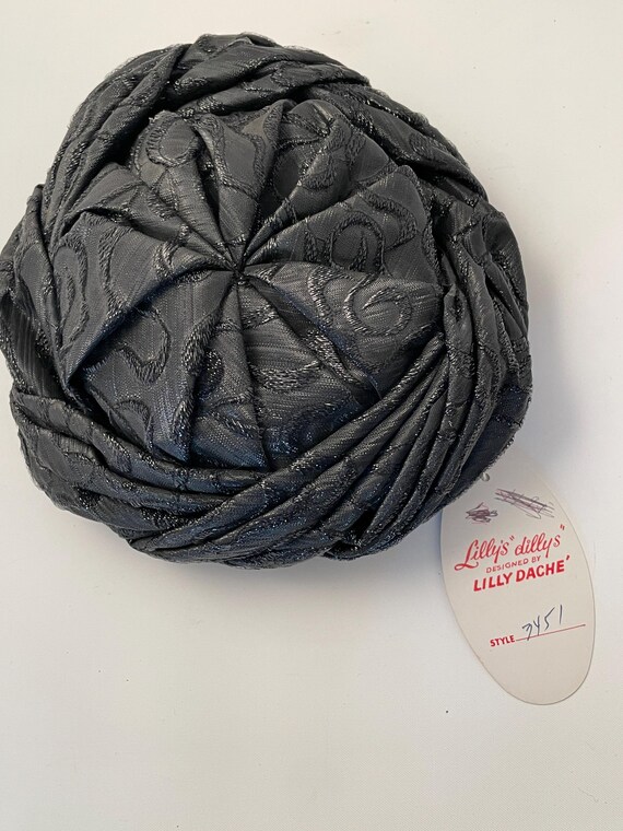 Lilly Dache hat, 1950s hat, 1950s black hat, 1960… - image 7