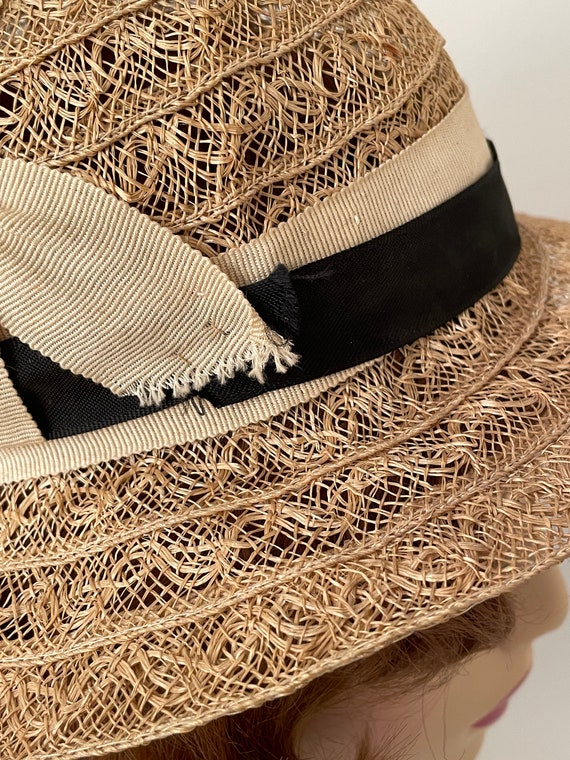 1920s vintage hat, 1920s ladies straw hat, 1920s … - image 7