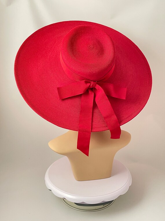 Ladies vintage hat, 1940s hat, 1940s red hat, 1940